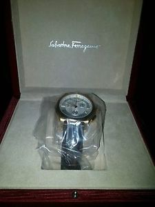 Ferragamo Men's FLF960015 Lungarno Chrono Gold IP Brown Leather Date Wristwatch