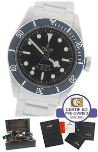 MINT 2015 Tudor Black Bay Heritage Blue 79220B Stainless Black 41mm Dive Watch