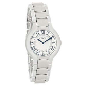 Ebel Beluga Ladies Silver Dial Stainless Steel Swiss Quartz Watch 1216037