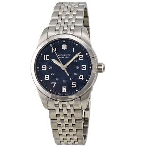 Victorinox 241075 Mens Blue Dial Analog Mechanical Watch