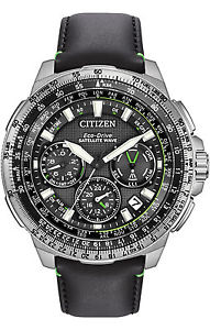 Citizen Promaster Navihawk GPS CC9030-00E Black / Black Polyurethane Coated Lea