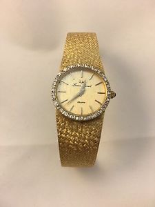 Beautiful Lucien Piccard 14k Gold Watch By Quartz - Excellent Working Condition-