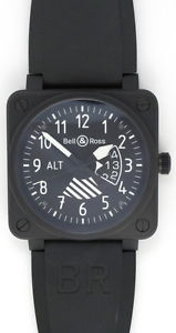 AUCTION Bell & Ross Aviation BR01-96-Altimeter Stainless Steel Automatic
