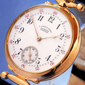 A.LANGE & SOHNE GLASHUTTE DRESDEN SOLID 18K GOLD CHRONOMETER - 1885