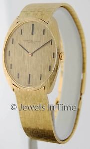Audemars Piguet Vintage 18k Yellow Gold Mens Wrist Watch & Box 44698