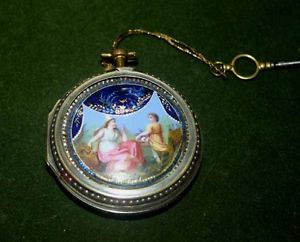 Rare XVIII Century with Enamel Pocket Watch