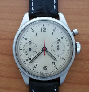 Vintage Rodania RCN Monopusher Chronograph Royal Canadian Navy Mint Serviced