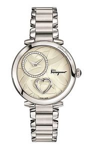 Ferragamo Women's FE2070016 CUORE Diamonds MOP Dial Stainless Steel Wristwatch