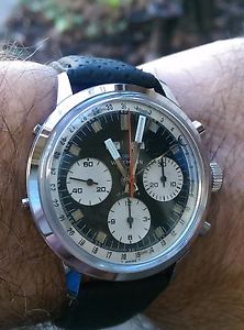 Vintage Wakmann Panda DIal Triple Date Chronograph Valjoux 730 Just Serviced
