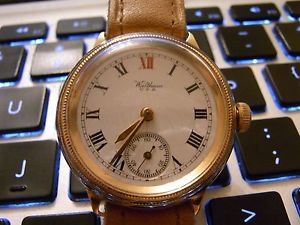 waltham hermetic trench watch riverside maximus 18k solid gold