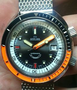 VINTAGE WATCH DIVER'S SQUALE OSCAR SUPERMATIC