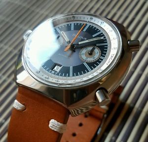 Bulova vintage Uhr Watch Chronograph F swiss Automatic Buren/Heuer cal 12