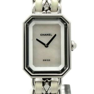 Auth Chanel Premiere L Women's Quartz SS&Leather 162905