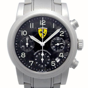 GIRARD PERREGAUX 8020 Ferrari Chronograph Titanium Automatic Watch Excellent++