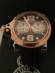 Graham Chronofighter Rose Gold Panama Dial Full Box And Papers Over 10k New !!