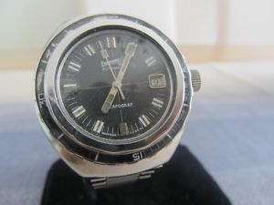 Ultra Rare Eberhard scafograf 400 with steel Band! Bakelite Bezel