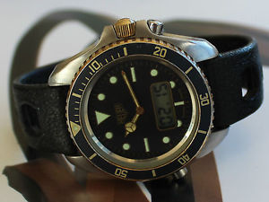 VINTAGE 986.024 HEUER ANA DIGI JUMBO DIVER ESA 900.231 RALLY AUTAVIA SCUBA SEA