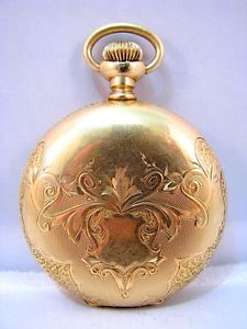 Waltham 14K Solid Gold 126g Hunter Pocket Watch around 1889 Finest quality