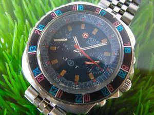 VIINTAGE ROAMER STING RAY CHRONO VALJOUX 23 STEEL