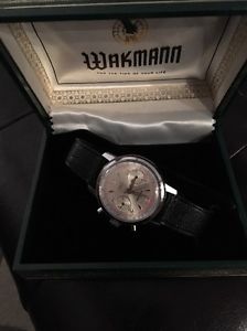 Vintage Wakmann Hand-Winding Chronograph Stainless Steel 37mm Valjoux7730 Watch