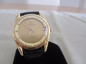 Ultra Rare Universal Geneve Polerouter Date Pie Pan  Yellow Gold 18k.Amazing!