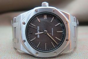AUDEMARS PIGUET ROYAL OAK REF# 4100 36MM| CHOCOLATE DIAL | WITH BOX AND SERVICE