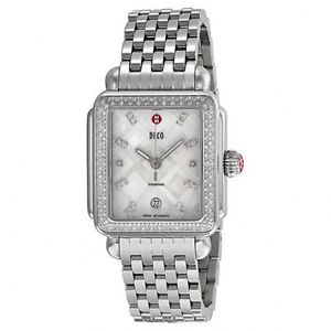 NEW Authentic Michele Deco Diamond Geometric Mosaic Dial MWW06T000069 Watch