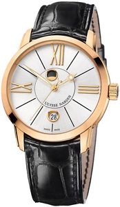 Ulysse Nardin Classico Luna Automatic 18kt Rose Gold Mens Watch 8296-122-2/41