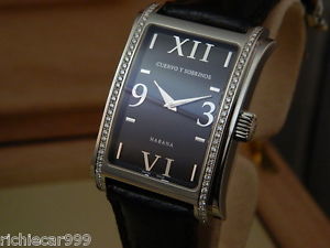 CUERVO Y SOBRINOS Prominente Classico Black Dial Diamond Quartz Ladies Watch