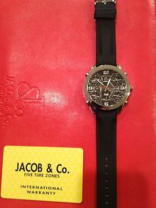 Jacob & Co. Five Time Zone JC-2 Wrist Watch 47MM Timepiece NEW