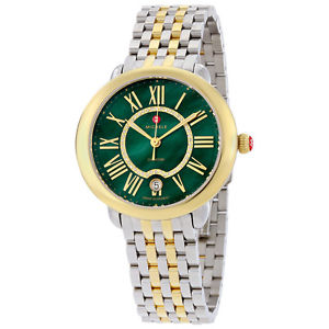 Michele Serein Green Mother of Pearl Dial Ladies Watch MWW21B000073