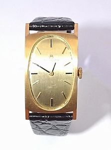 W588- BUCHERER 18K CHAMPAGNE GOLD MEN'S  WINDING WRIST WATCH