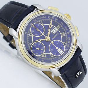 MAURICE LACROIX MASTERPIECE CRONEO CHRONOGRAPH GOLD STAHL 38mm UHR Ref. 67413