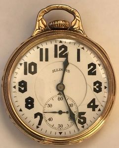 Rare Illinois Sangamo Special 17S 23J Model 13 60HR Rigid Bow Case Pocket Watch