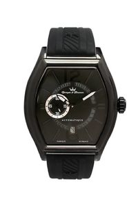 Yonger & Bresson Men's YBH 8342-33 Chenonceau Automatic Black Rubber Date Watch
