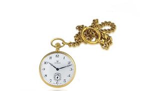 Catorex Men's 170.6.1810.120 Les Breuleux Pocket 18k Gold Plated Pocket Watch