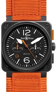 BR-03-94-CARBON-ORANGE | BELL & ROSS AVIATION | NEW LIMITED EDITION MENS WATCH