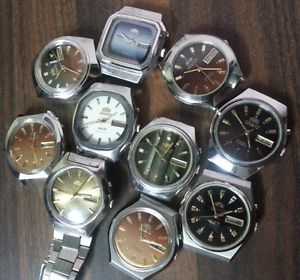100 PIECES OF VINTAGE JAPAN MADE ORIENT AUTOMATIC DAY/DATE WRIST WATCHES JO-0092