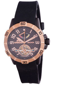 Yonger and Bresson Mens YBH 8317-07 Automatic Rose-Gold  IP Steel Rubber Watch