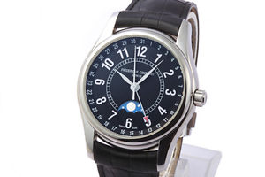 Pre-Owned FREDERIQUE CONSTANT FC-330B6B6 Men's SS/Leather Automatic Black, MD