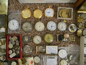 Vintage Antique Large Lot Movements Watches Watchman dream Collection