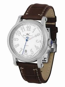 Yonger & Bresson Men's YBH 8302K-02 Automatic Brown Calfskin Date Wristwatch