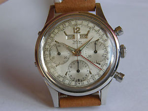 WYLER-DATO COMPAX-ANNI 50-RUOTA A COLONNE-CASSA IMPERMEABILE-VALJOUX 72C-RARO