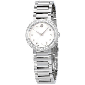 Movado Concerto Silver Dial Stainless Steel Ladies Watch 0606793