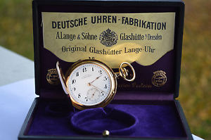 A. Lange & Söhne Savonnett Taschenuhr DUF 14K/585er Gold Top Zustand!!!