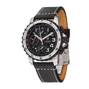 Victorinox 241195 Mens Black Dial Automatic Watch with Leather Strap