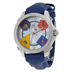 Jacob & Co. Five Time Zone Mother of Pearl Dial Mens Watch JCM-8