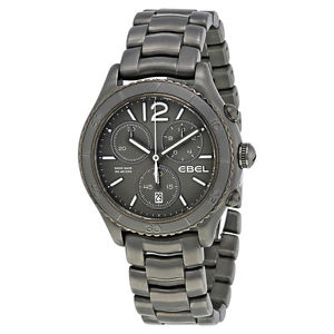 Ebel X-1 Chronograph Grey Dial Grey PVD Steel Mens Watch 1216121
