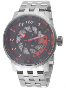 GV2 By Gevril Men's 1300B Motorcycle Sport Automatic Stainless Steel Date Watch