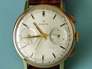 ZENITH STELLINA 18K SOLID GOLD CAL 146 DP COLUMN WHEEL SPLENDID CHRONOGRAPH